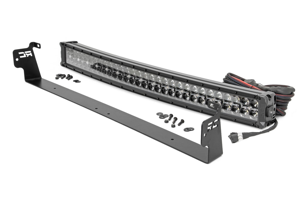 LED Bumper Mount Light Kit | 30" Black Dual Row | Amber DRL | Subaru Outback (15-19) Rough Country
