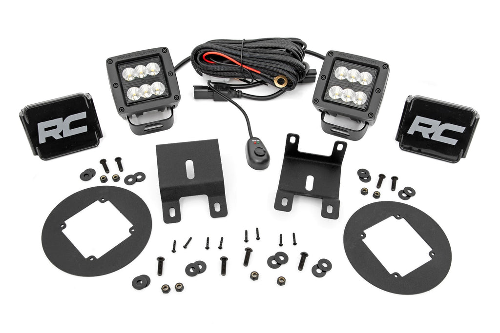 LED Light Kit | Fog Mount | 2" Black Pair | Fog | Subaru Outback (15-19) Rough Country