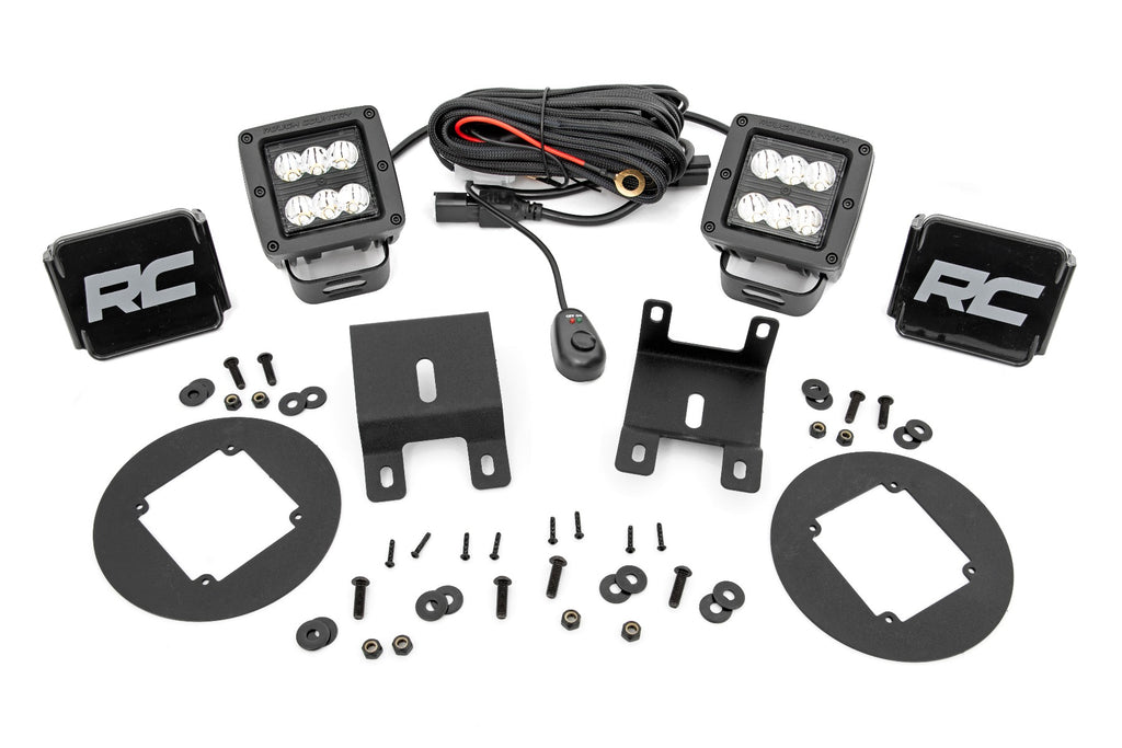 LED Light Kit | Fog Mount | 2" Black Pair | Spot | Subaru Outback (15-19) Rough Country