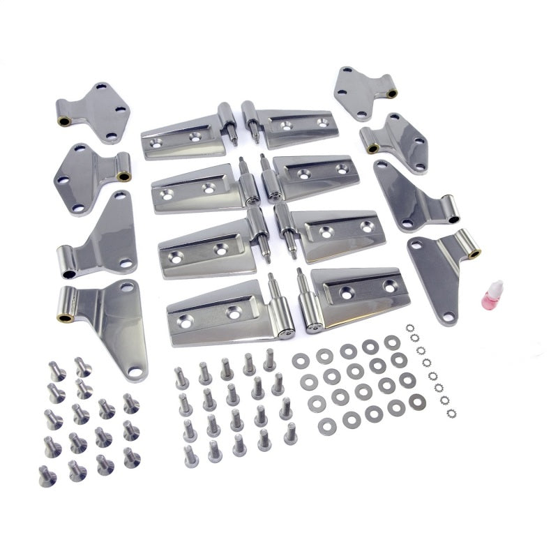 Rugged Ridge 07-18 Jeep Wrangler JKU Stainless Steel Door Hinge Kit Rugged Ridge