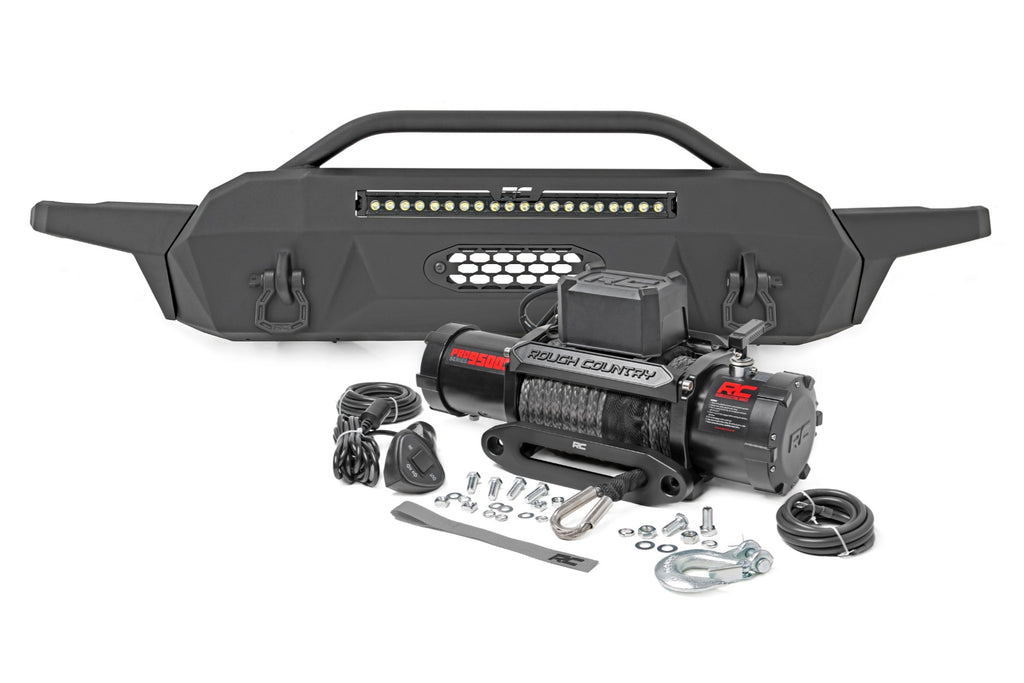 Front Bumper | High Clearance | Hybrid | 20" Blk LED | Toyota Tacoma 4WD (2016-2023) Rough Country
