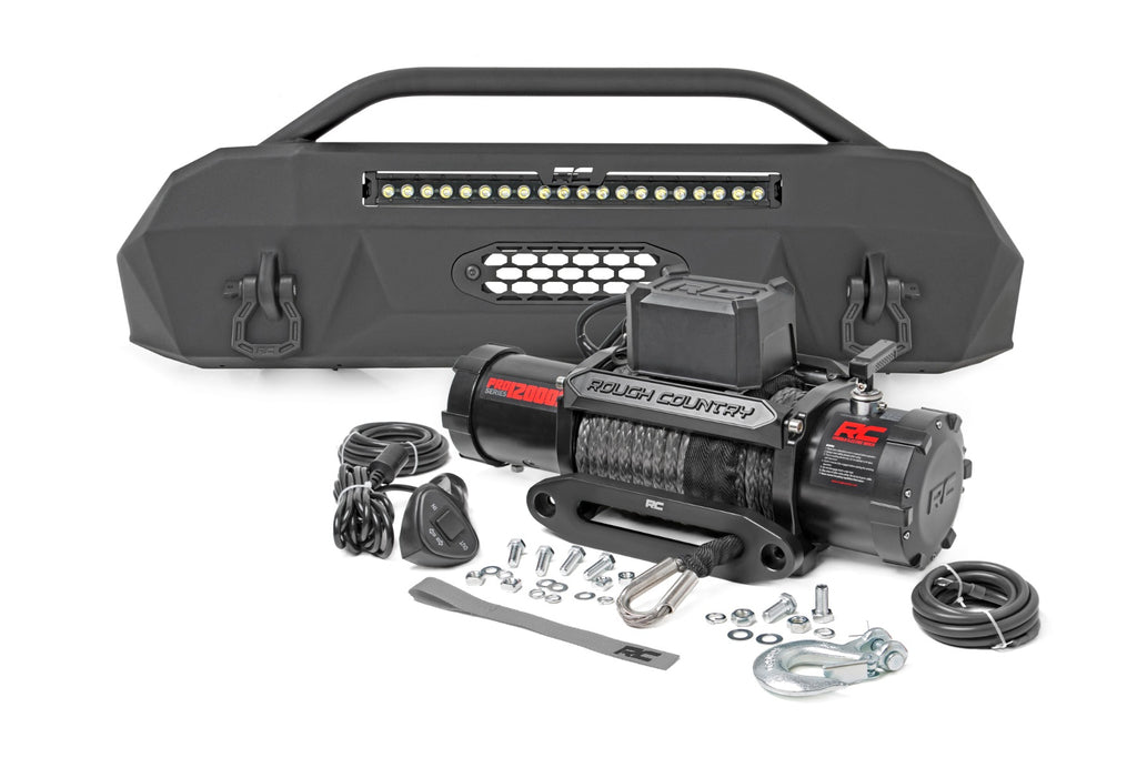 Front Bumper | Hybrid | 20" Blk DRL LED | Toyota Tacoma 4WD (2016-2023) Rough Country