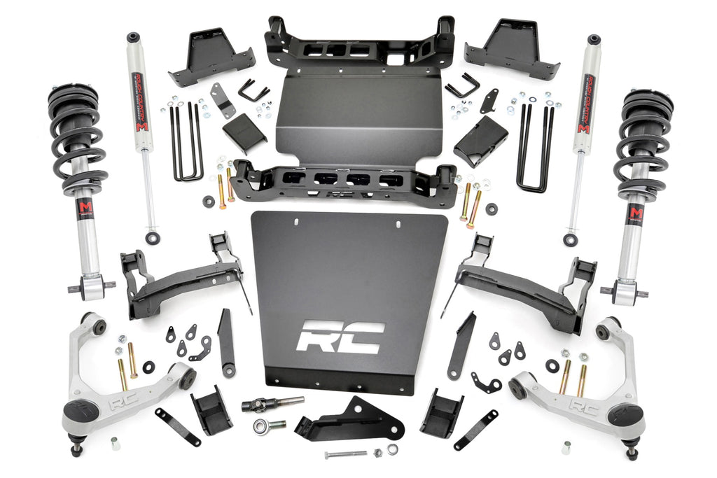7 Inch Stamped Steel LCA Lift Kit | Forged UCA | Bracket | M1 Struts/M1 | Chevy/GMC 1500 (16-18) Rough Country