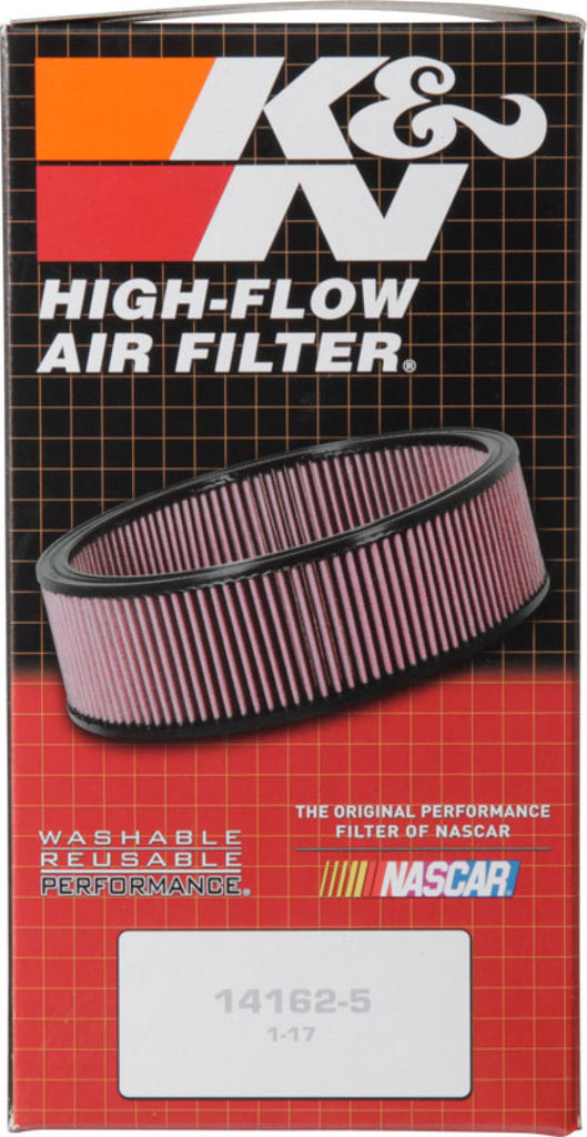 K&N Custom Round Filter 5-1/8in FLG / 9in OD x 4-1/8in HW/VENT K&N Engineering