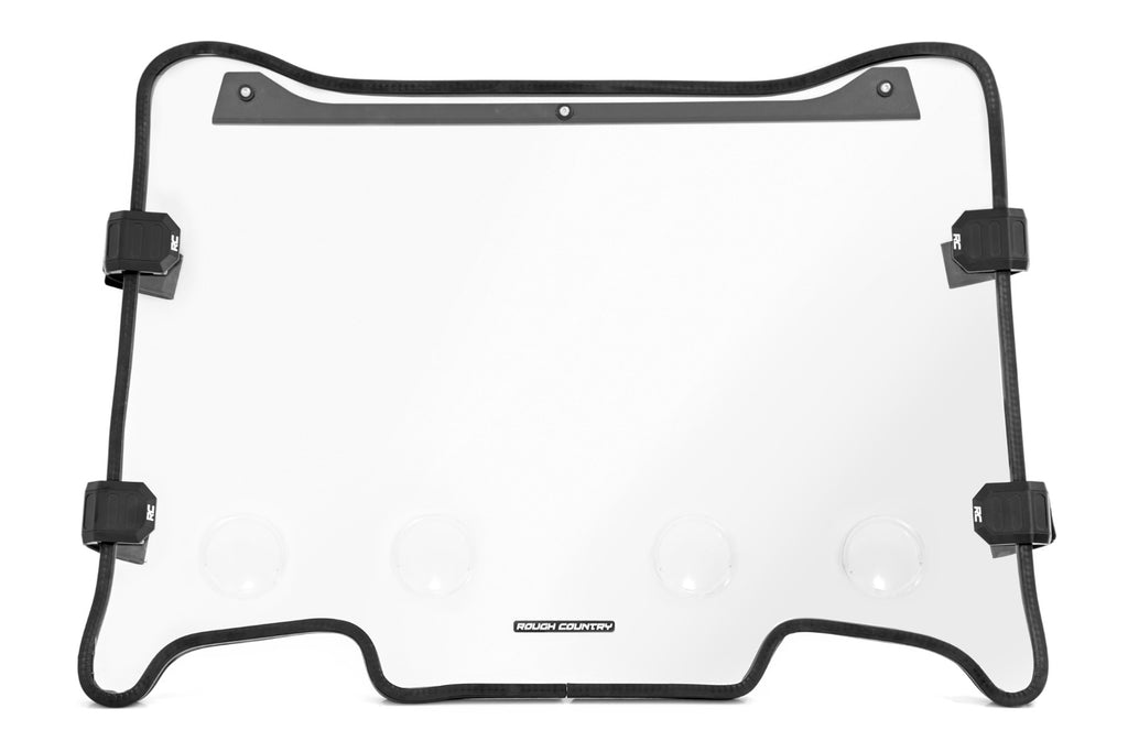 Vented Full Windshield | Scratch Resistant | Polaris RZR Turbo S Rough Country
