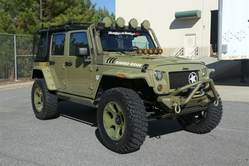 Rugged Ridge Hurricane Fender Flare Kit US Smooth 07-18 Jeep Wrangler JK Rugged Ridge