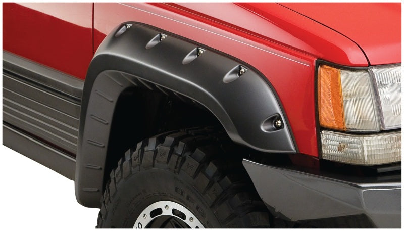 Bushwacker 93-98 Jeep Grand Cherokee Cutout Style Flares 4pc - Black Bushwacker