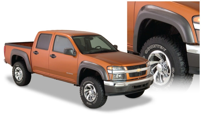 Bushwacker 04-12 GMC Canyon Extend-A-Fender Style Flares 2pc - Black Bushwacker