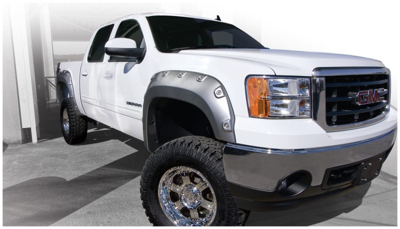 Bushwacker 07-13 GMC Sierra 1500 Boss Pocket Style Flares 2pc - Black Bushwacker