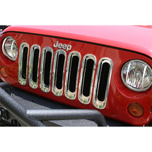 Load image into Gallery viewer, Rugged Ridge Grille Inserts Chrome 07-18 Jeep Wrangler Rugged Ridge