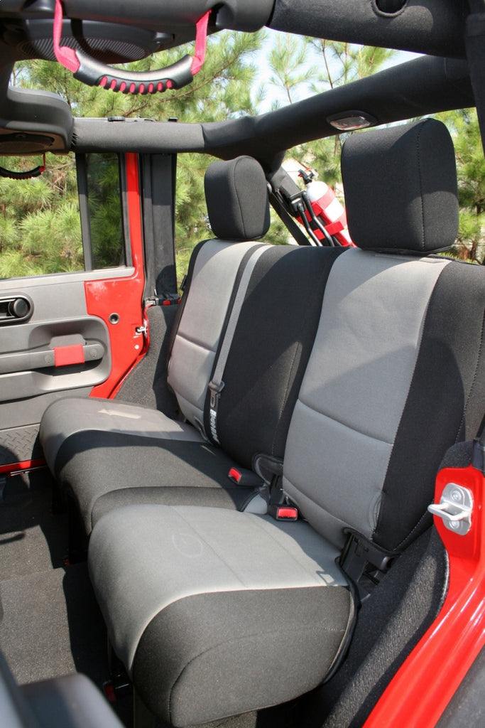 Rugged Ridge Seat Cover Kit Black/Gray 11-18 Jeep Wrangler JK 4dr Rugged Ridge