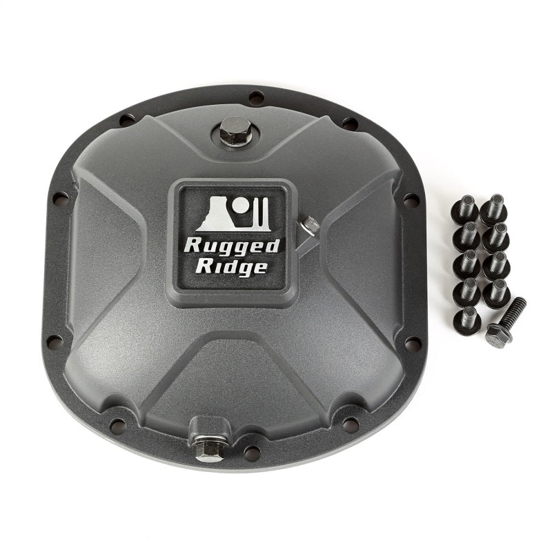 Rugged Ridge Boulder Aluminum Differential Cover Dana 30 Black Rugged Ridge