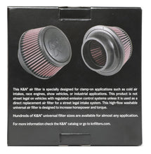 Load image into Gallery viewer, K&amp;N Universal Round Clamp-On Air Filter 3in Flange ID x 6in Base OD x 4.625in Top OD x 3in Height K&amp;N Engineering