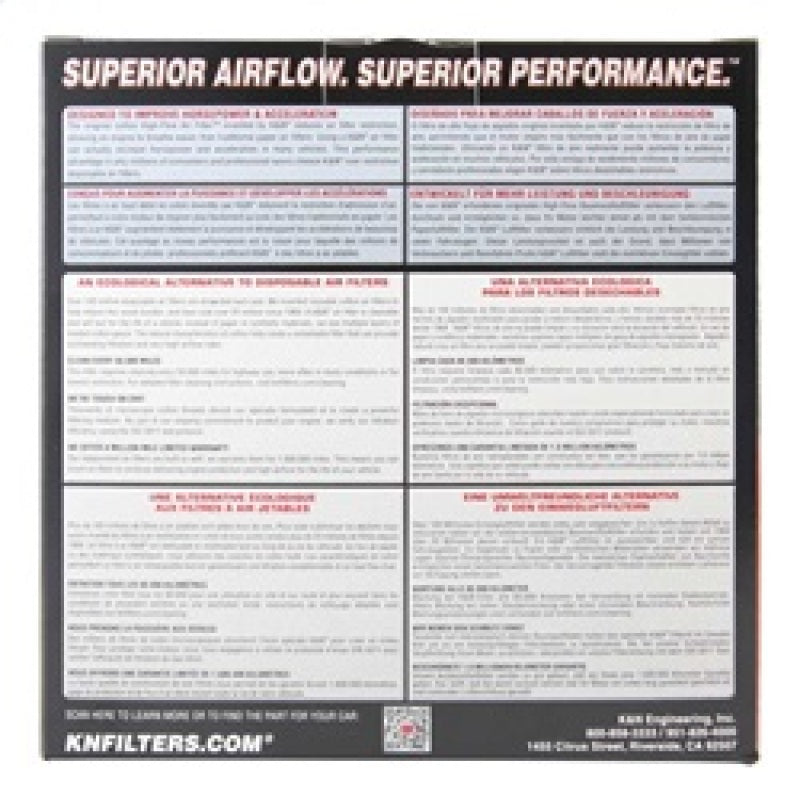 K&N Replacement Air Filter AIR FILTER, CHEV CAMARO 2.8L 1985-89, 5.0L 1985-92, 5.7L 1987-92 K&N Engineering