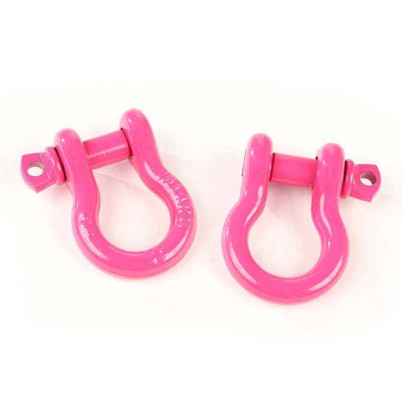 Rugged Ridge Pink 3/4in D-Ring Shackles Rugged Ridge