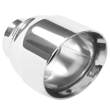 Load image into Gallery viewer, MagnaFlow Tip Stainless Double Wall Round Single Outlet Polished 4.5in DIA 2.5in Inlet 5.75in Length Magnaflow