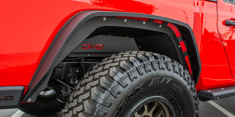 DV8 Offroad 201+ Jeep Gladiator Rear Inner Fenders - Black DV8 Offroad