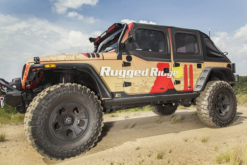 Rugged Ridge XHD Rock Sliders 07-18 Jeep Wrangler JK 4 Door Rugged Ridge