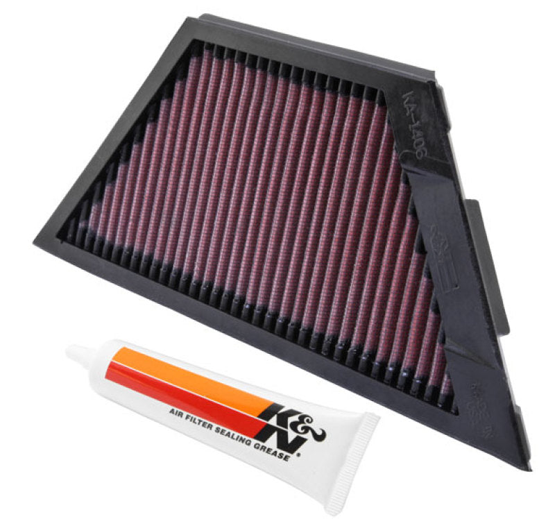 K&N Kawasaki ZX1rR Ninja/ZZR1400/1400GTR/ZX14R 11.25in O/S L x 4.75in O/S W Replacement Air Filter K&N Engineering