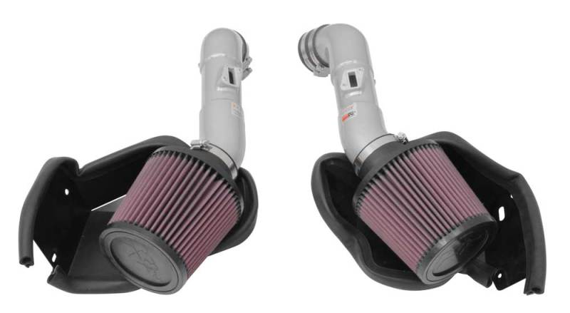 K&N 14-15 Infiniti Q50 3.7L V6 Dual Silver Typhoon Short Ram Intakes K&N Engineering