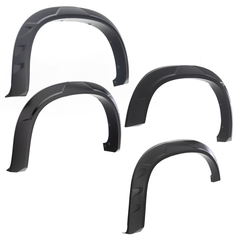 Bushwacker 17-19 Ford F-250 Super Duty w/ 81.8in Bed DRT Style Flares 4pc - Black Bushwacker