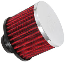 Load image into Gallery viewer, K&amp;N Rubber Base Chrome Top Push-In Crankcase Vent Filter 3in OD x 2-1/2in H. K&amp;N Engineering