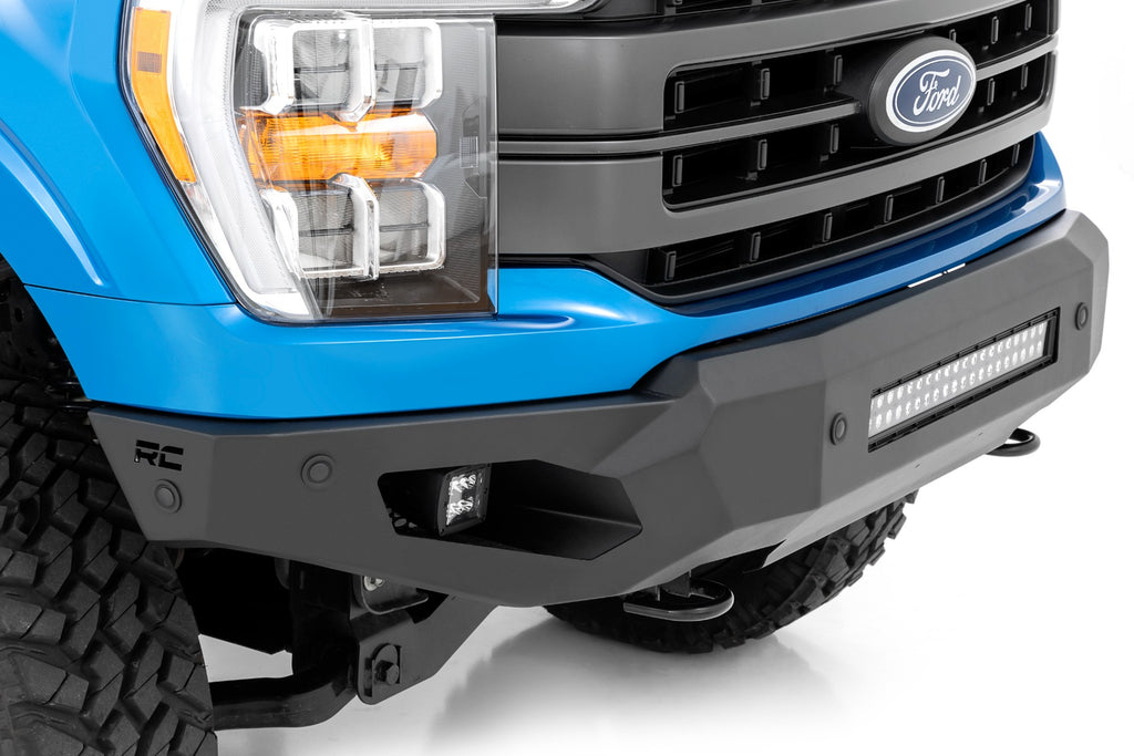High Clearance Front Bumper | LED Lights & Skid Plate | Ford F-150 (21-23) Rough Country