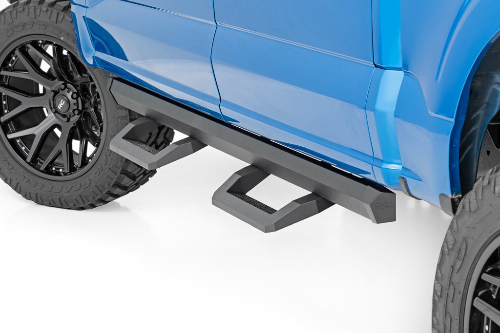 SR2 Adjustable Aluminum Steps | Crew Cab | Ford F-150/Lightning/F-250/F-350/Raptor (15-23) Rough Country
