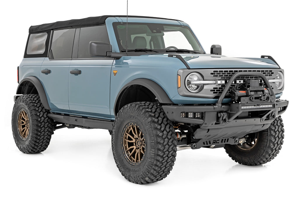 High Winch Mount | All Models | 9500S | 20 Inch Black Single Row LED | Ford Bronco (21-23) Rough Country