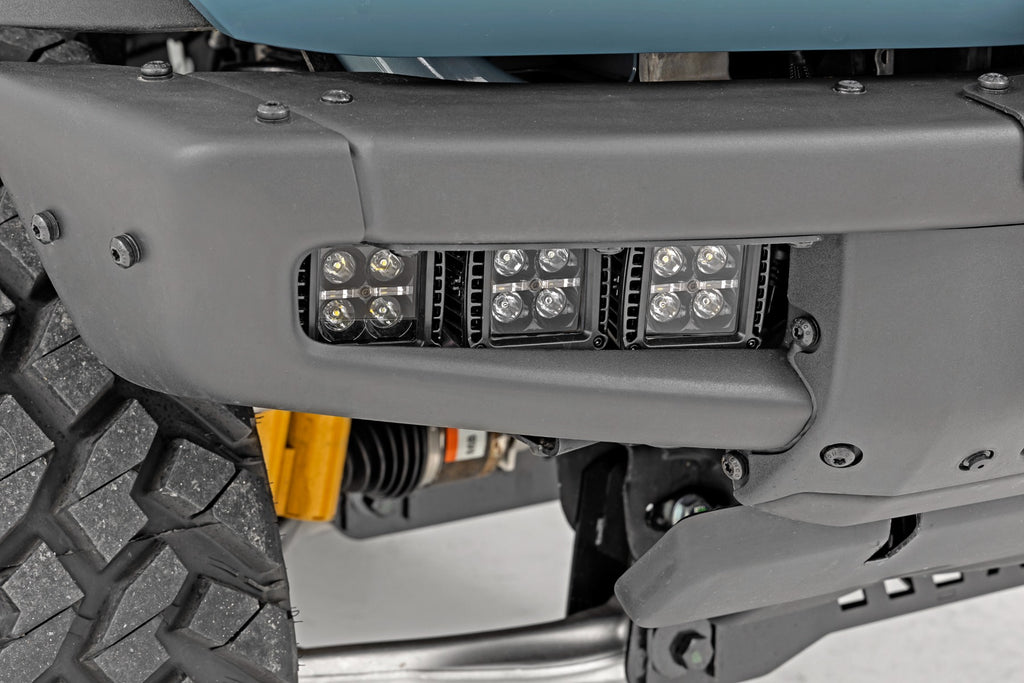 LED Light Kit | Fog Mount | Triple 2" Black Pair | Spot | Ford Bronco (21-23) Rough Country