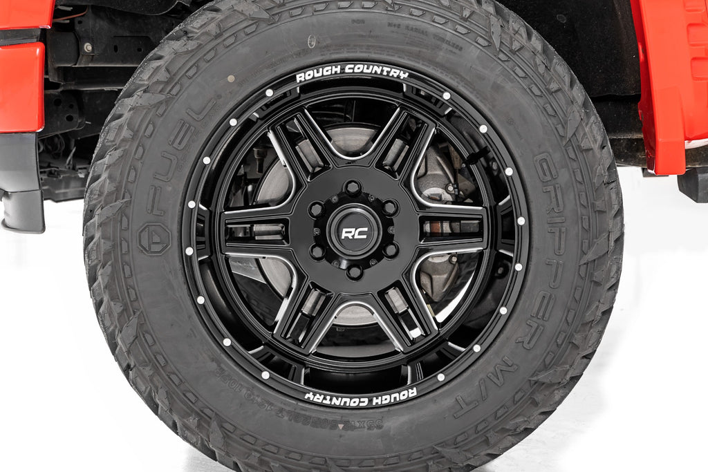 Rough Country 92 Series Wheel | Machined One-Piece | Gloss Black | 20x9 | 6x5.5 | +0mm Rough Country