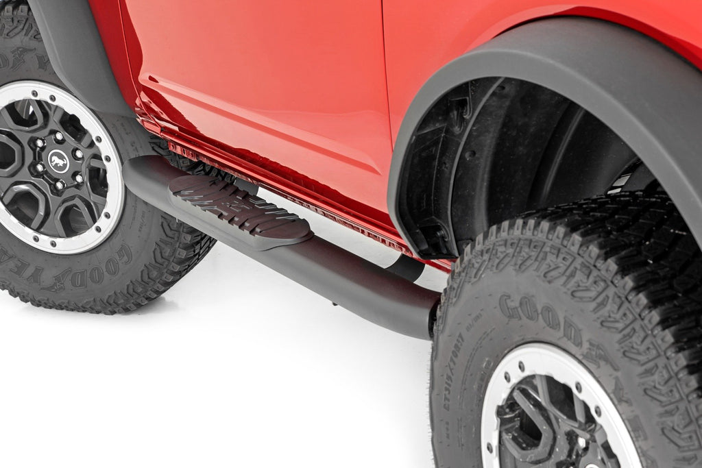 Oval Nerf Steps | 2-Door | Black | Ford Bronco (2 Door) 4WD (21-23) Rough Country