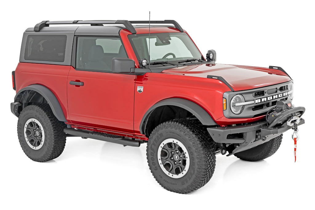 Oval Nerf Steps | 2-Door | Black | Ford Bronco (2 Door) 4WD (21-23) Rough Country