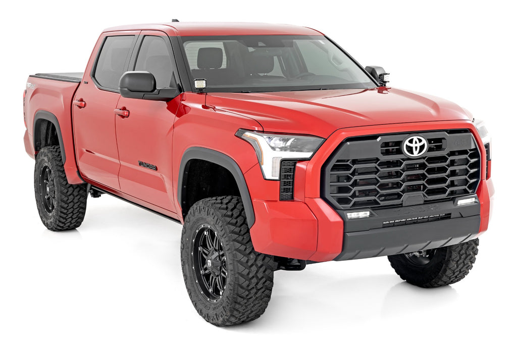 LED Light Kit | Ditch Mount | 2" Black Pair | Flood | Toyota Tundra (22-23) Rough Country