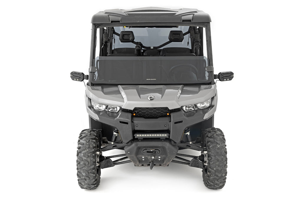 Tinted Half Windshield | Scratch Resistant | Can-Am Defender HD 5/HD 8/HD 9/HD 10 Rough Country