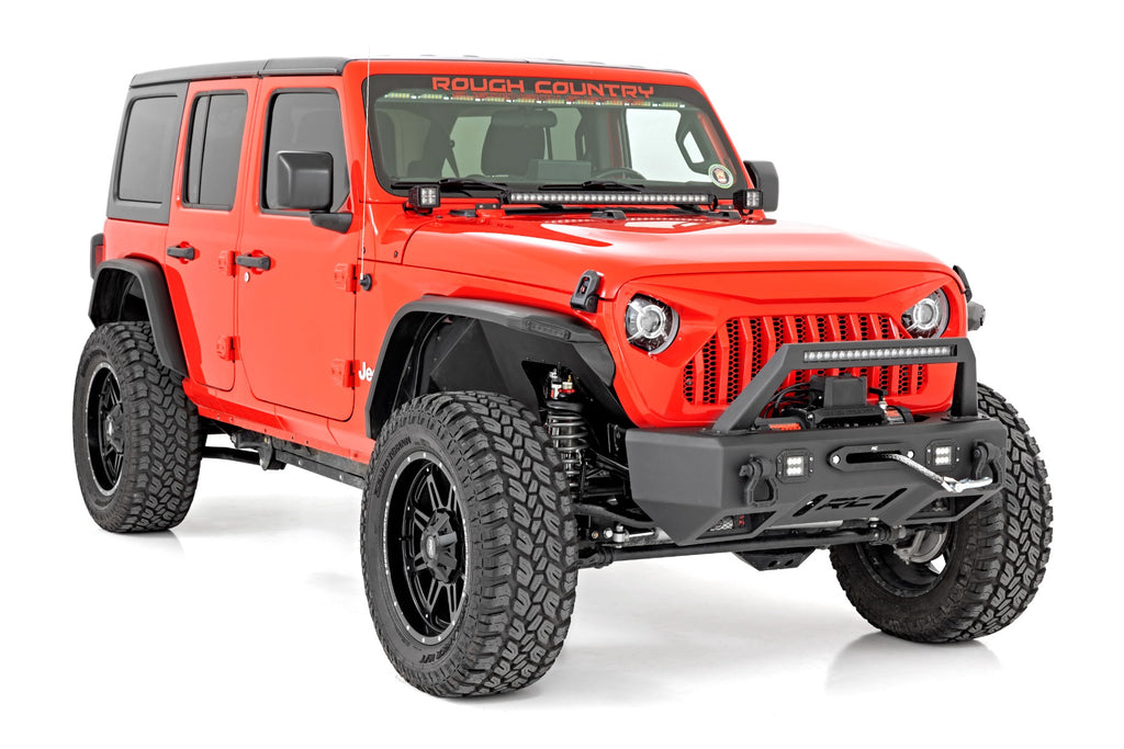 High Clearance LED Flat Fender Flare Kit | UV Treated | | Jeep Wrangler JL (18-23) Rough Country
