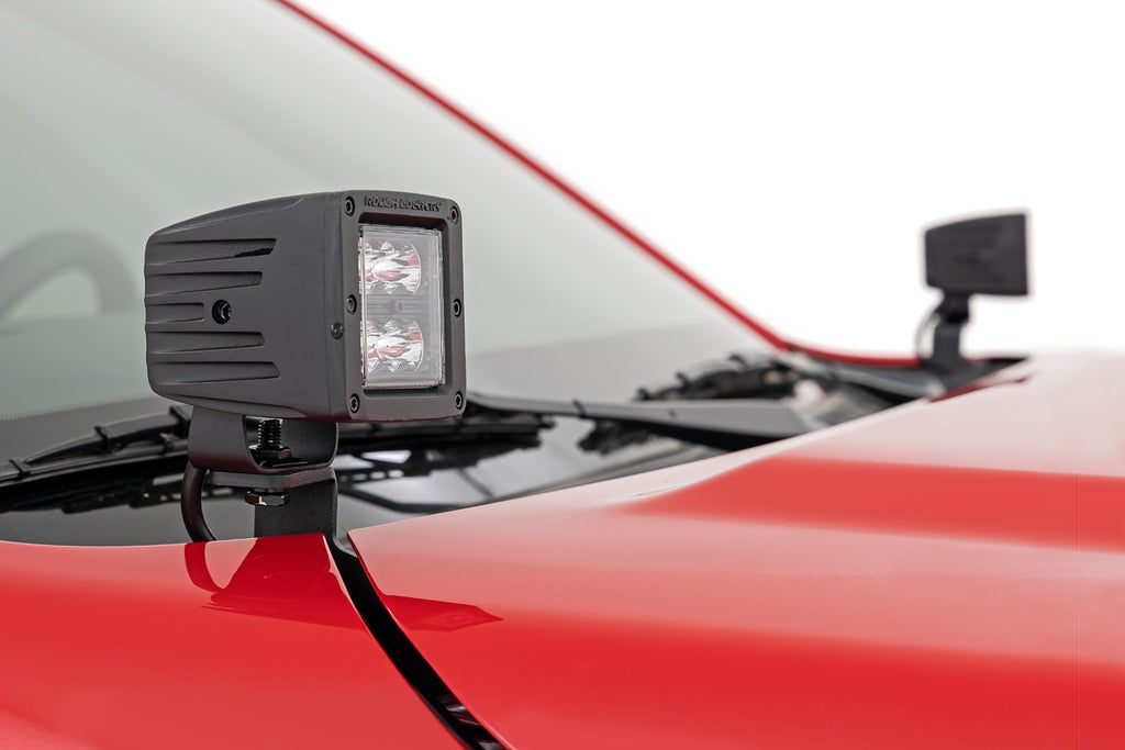 LED Light Kit | Ditch Mount | 2" Black Pair | White DRL | Nissan Frontier (22-23) Rough Country
