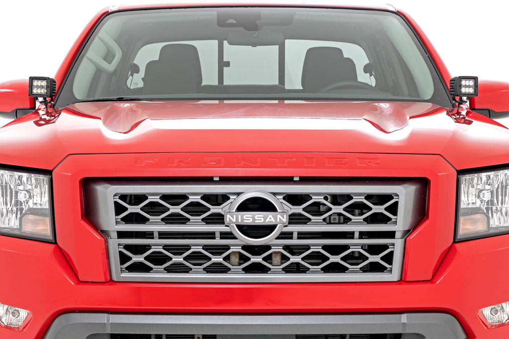 LED Light Kit | Ditch Mount | 2" Black Pair | White DRL | Nissan Frontier (22-23) Rough Country