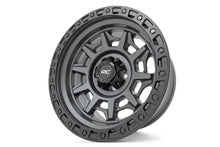 Load image into Gallery viewer, Rough Country 85 Series Wheel | Simulated Beadlock | Gunmetal Gray/Black | 17x9 | 5x4.5 | -12mm Rough Country