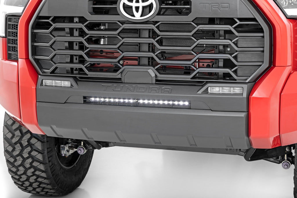 LED Light Kit | Bumper Mount | 20" Black Slim Line | Toyota Tundra (22-23) Rough Country