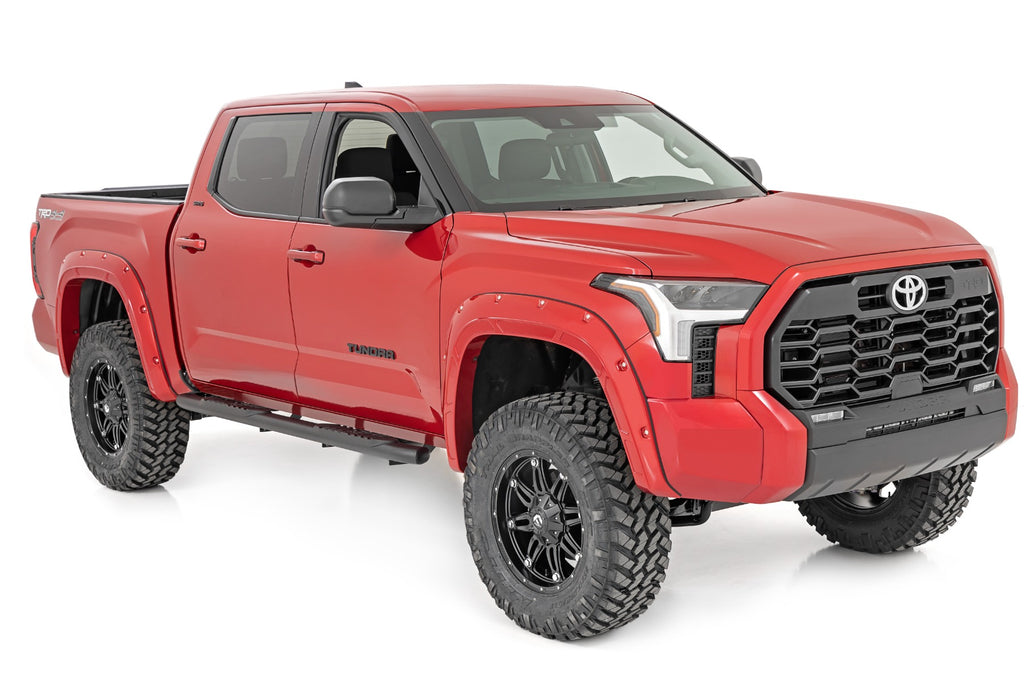 Oval Nerf Steps | Crew Cab | Black | Toyota Tundra 2WD/4WD (22-23) Rough Country