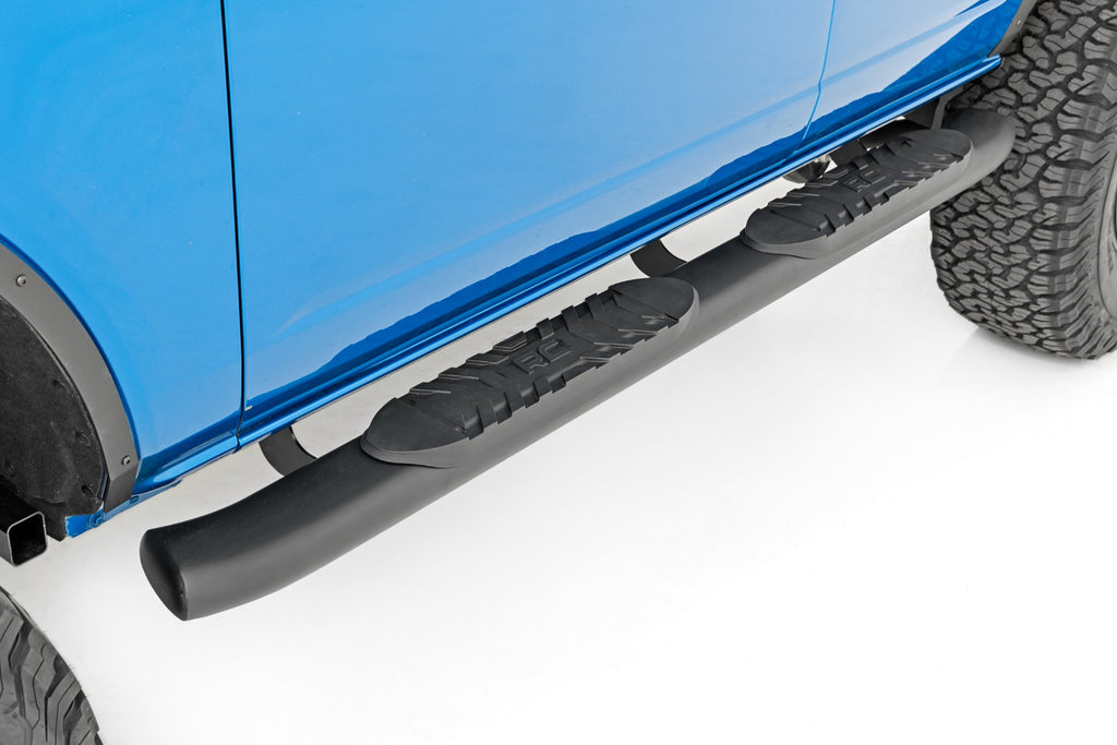 Oval Nerf Step | 4-Door | Black | Ford Bronco 4WD (2021-2023) Rough Country