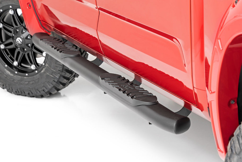 Oval Nerf Steps | Crew Cab | Black | Toyota Tundra 2WD/4WD (22-23) Rough Country
