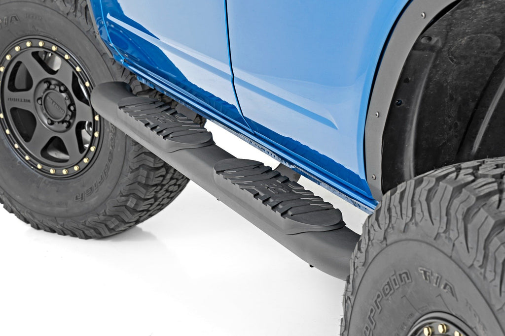 Oval Nerf Step | 4-Door | Black | Ford Bronco 4WD (2021-2023) Rough Country