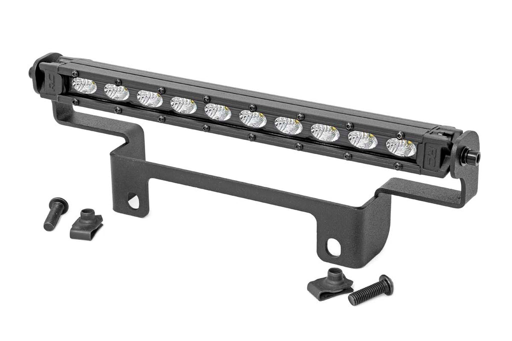LED Light | Bumper Mount | 10" Black Slimline | Honda Pioneer 1000/Pioneer 1000-5 Rough Country