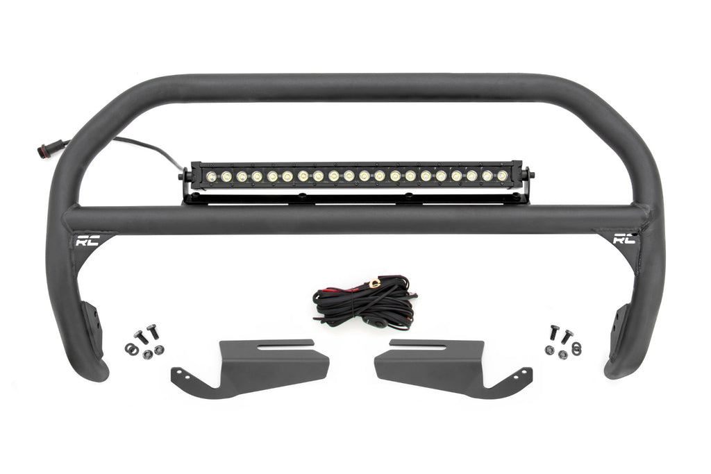 Nudge Bar | 20 Inch BLK DRL Single Row LED | OE Modular Steel | Ford Bronco (21-23) Rough Country