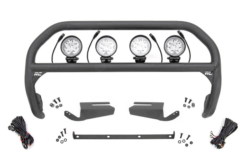 Nudge Bar | 4 Inch Round Led (x4) | OE Modular Steel | Ford Bronco (21-23) Rough Country