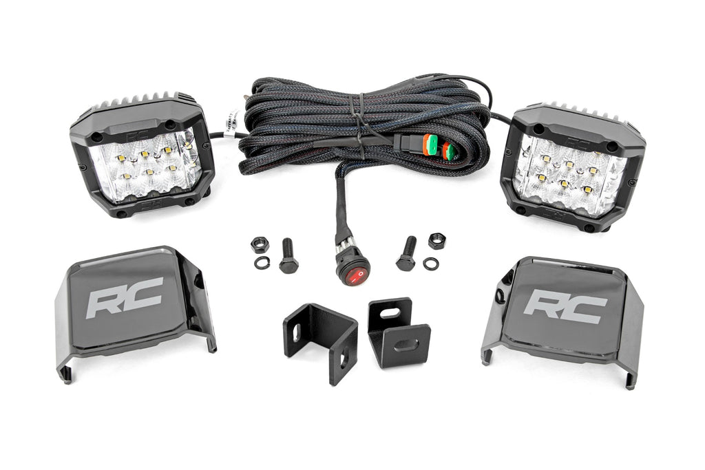 LED Light Kit | Ditch Mount |  3" OSRAM | Wide | Toyota Tundra (22-23) Rough Country