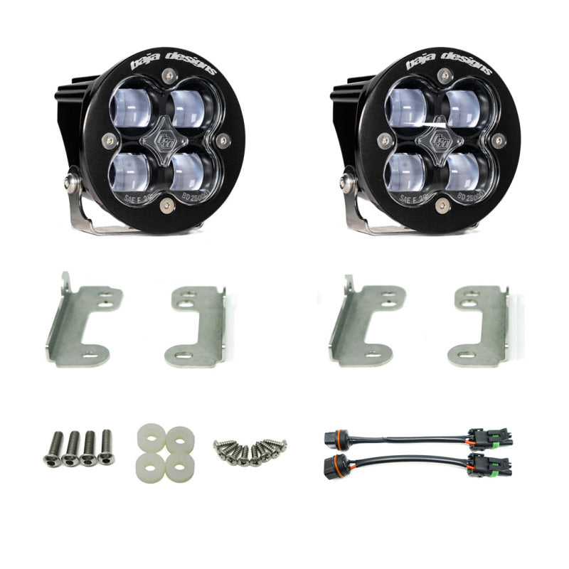Baja Designs 18-20 Jeep Wrangler JL Sahara Fog Squadron Sport Fog Pocket Kit - Clear Baja Designs