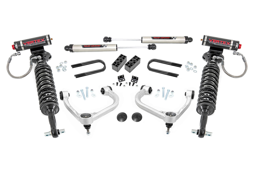 3 Inch Lift Kit | Fabbed UCA | Vertex/V2 | Ford F-150 4WD (2023) Rough Country